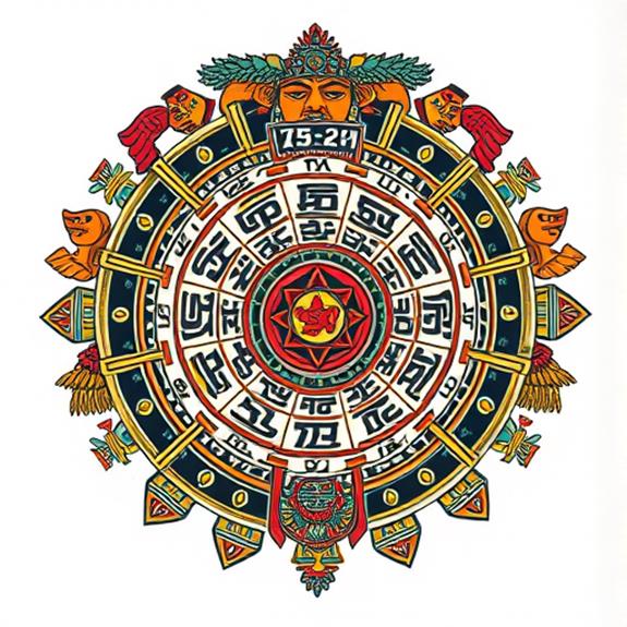 aztec calendar symbolic design