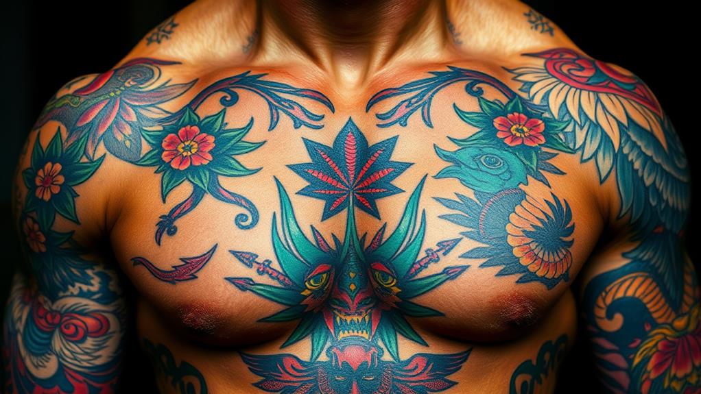 bold chest tattoos showcase style