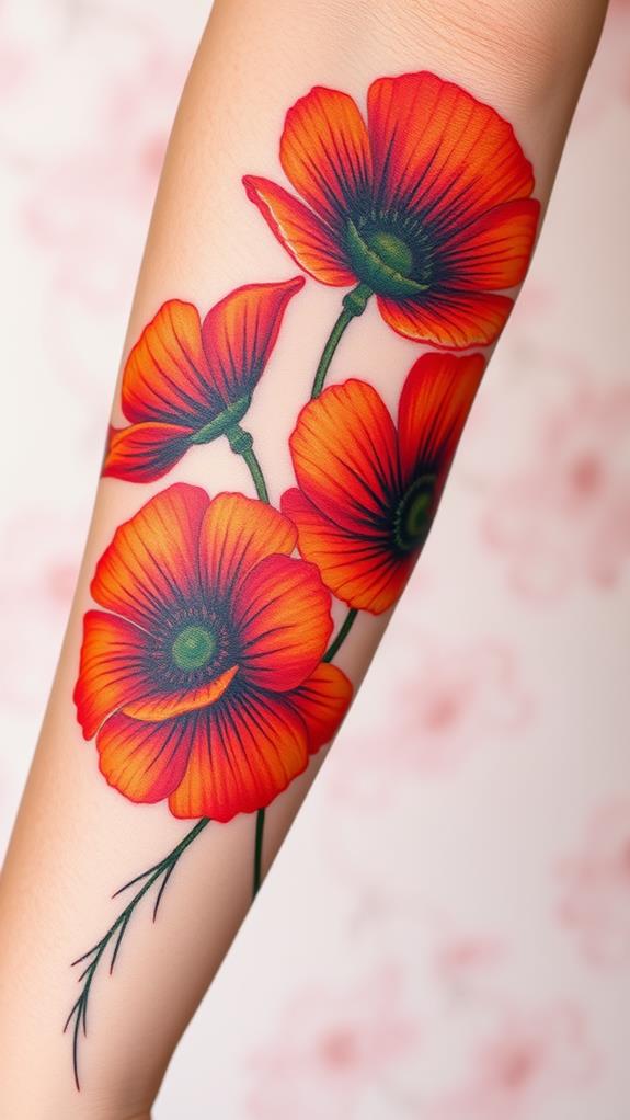 elegant floral ink designs