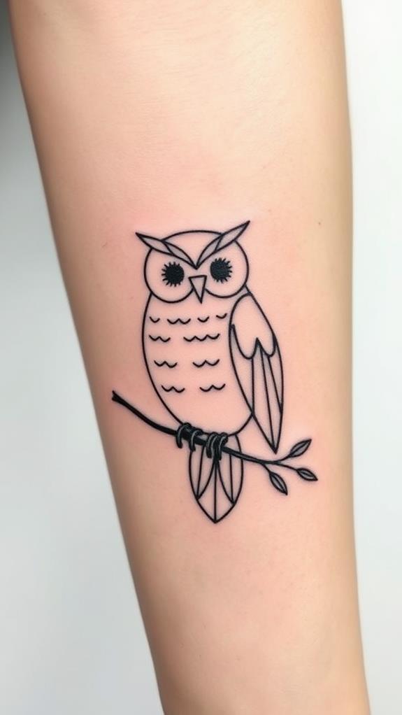 elegant minimalist owl design