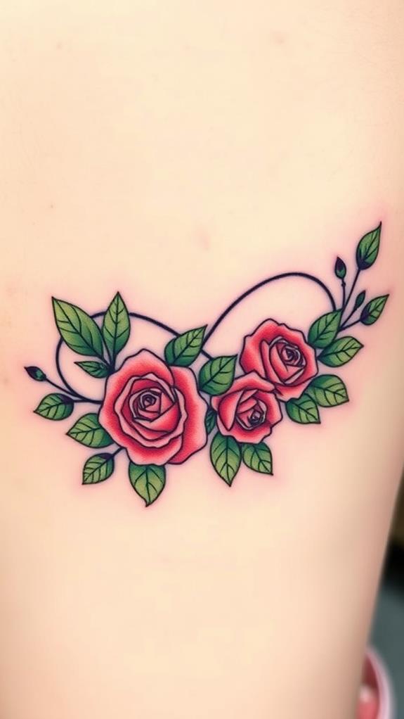 endless floral design ink