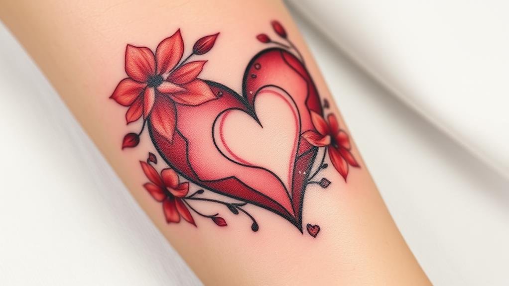 heart tattoos for love