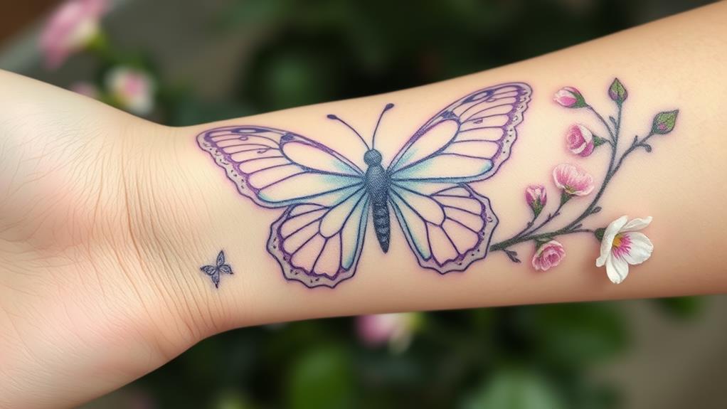 transformative delicate butterfly tattoos