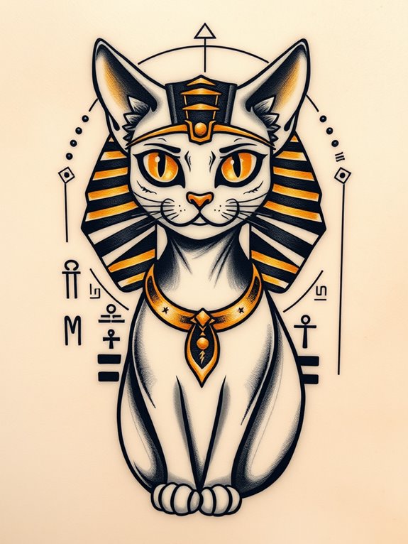 ancient egyptian feline ink