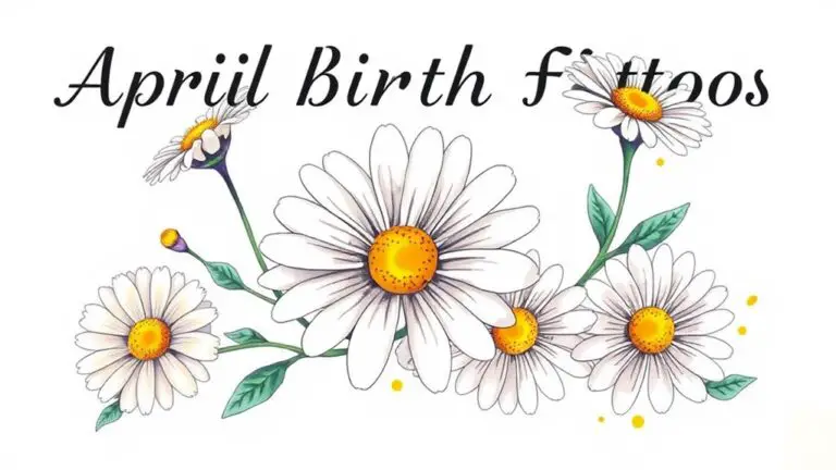 april birth flower tattoos