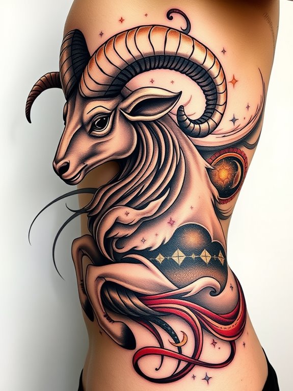 aries zodiac ram tattoo