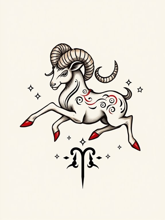 aries zodiac sign tattoo