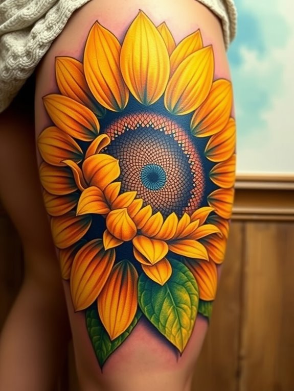 artistic depiction of sunflower