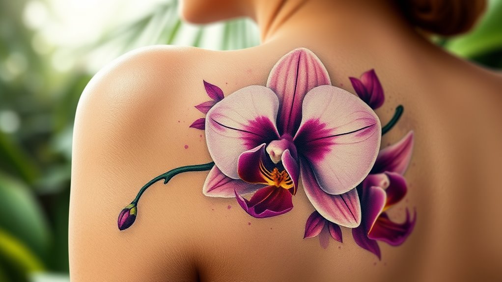 artistic orchid tattoos showcase