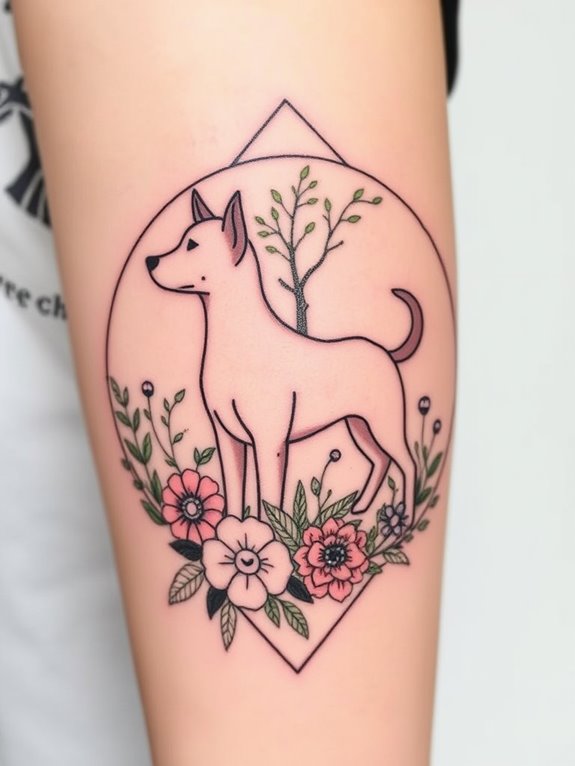 artistic tattoos of dogs