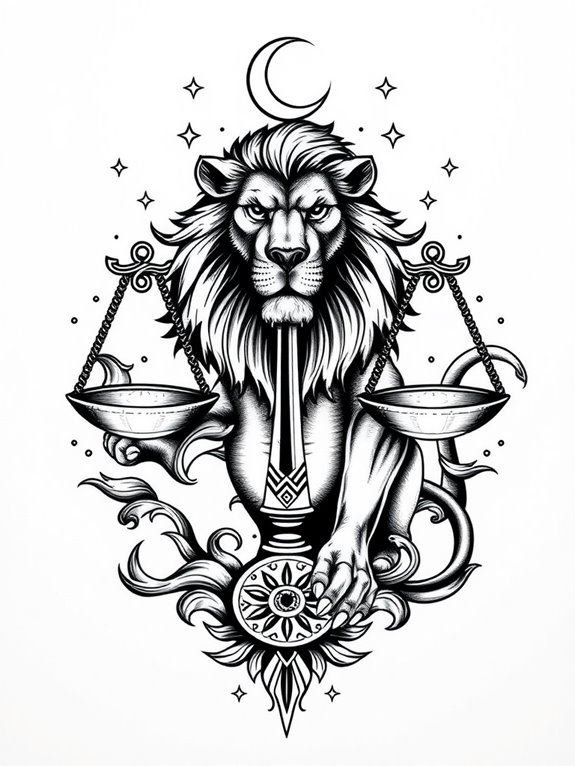 astrological lion meets balance