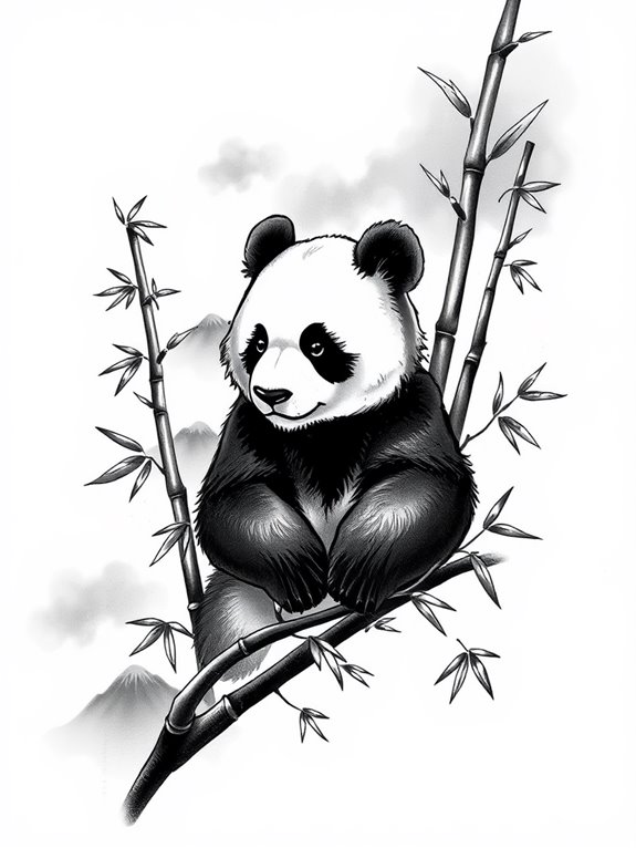 bamboo eating pandas in china