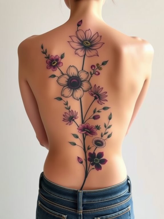 beautiful floral tattoo design