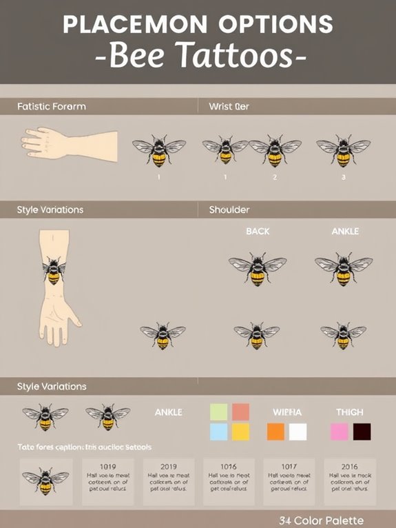 bee tattoo placement ideas