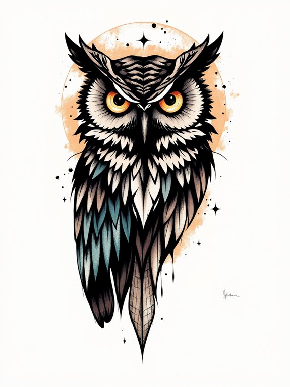 captivating owl themed artistry