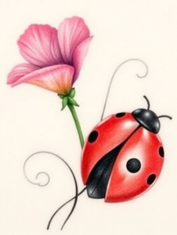 charming flower and insect