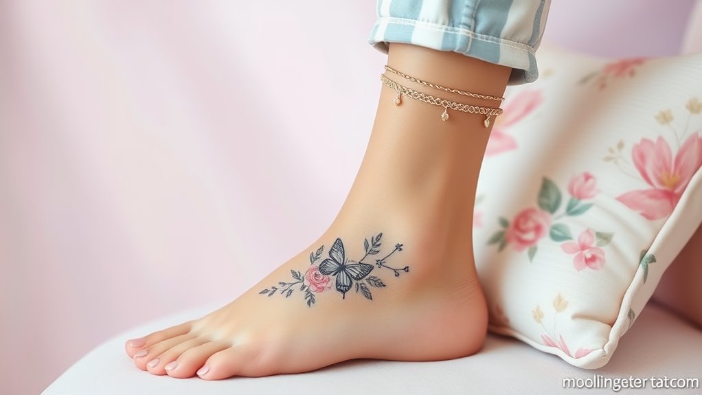 chic ankle tattoos for her