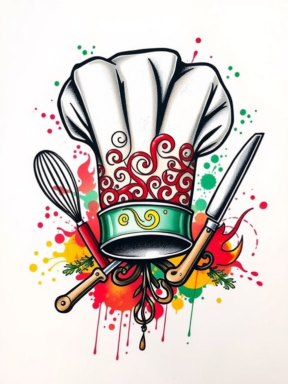 colorful culinary body art