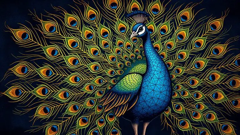 colorful peacock tattoo designs