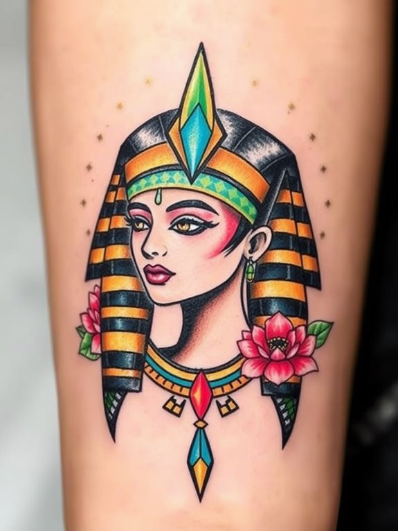 contemporary cleopatra tattoo ideas