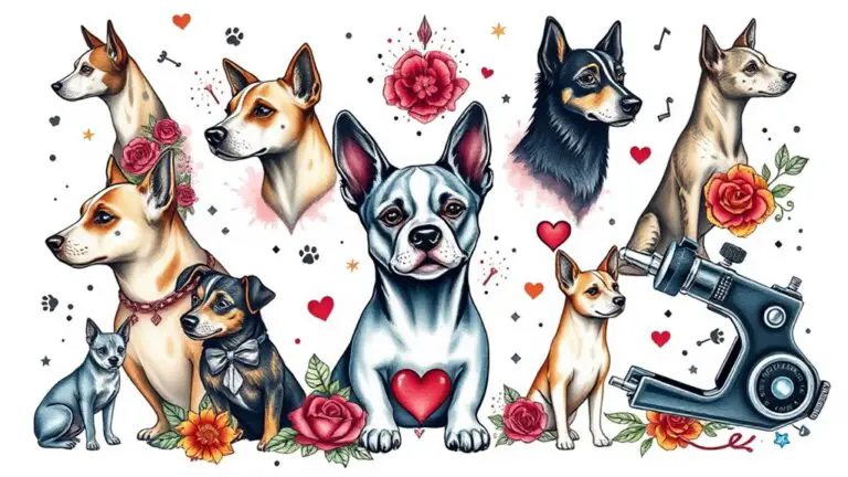 creative dog tattoo designs