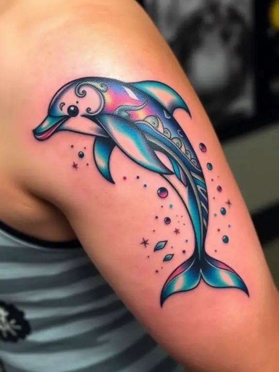 creative dolphin tattoo designs