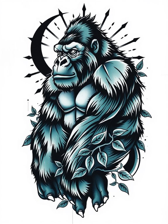 creative gorilla tattoo ideas