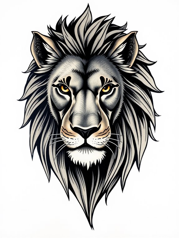 creative lion tattoo ideas