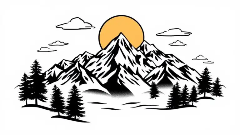 creative mountain tattoo designs