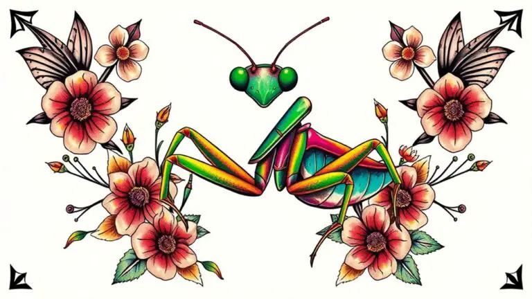 creative praying mantis tattoos