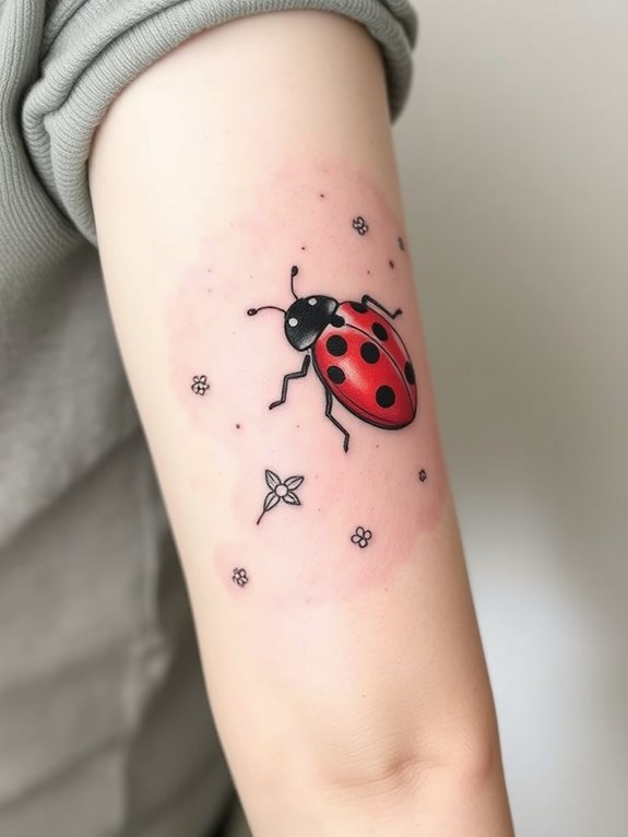 detailed ladybug arm sketch