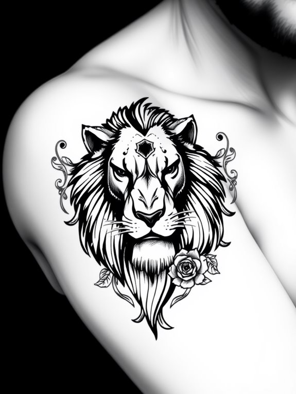 detailed lion tattoo designs