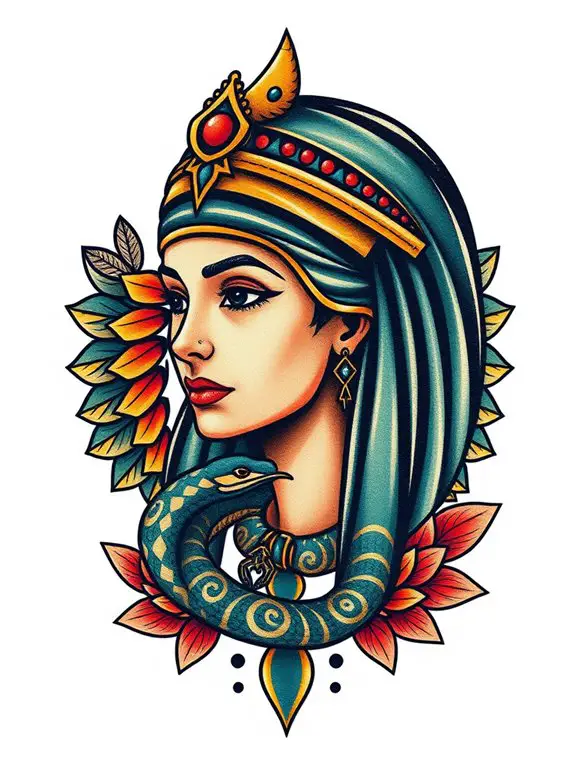 egyptian queen tattoo ideas