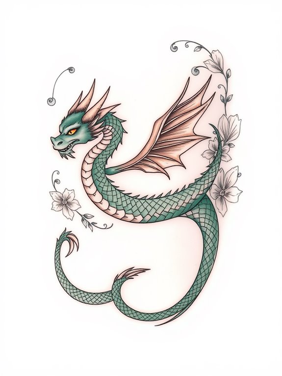 elegant dragon symbolism depicted