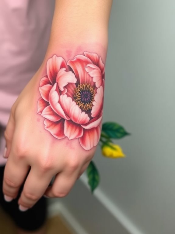 elegant pink peony bloom