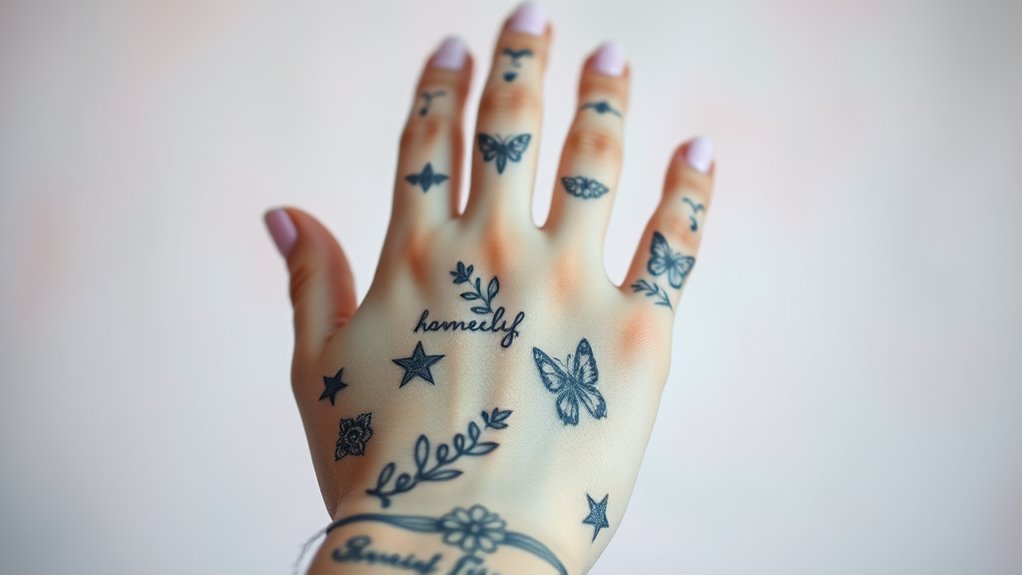 feminine hand tattoo designs