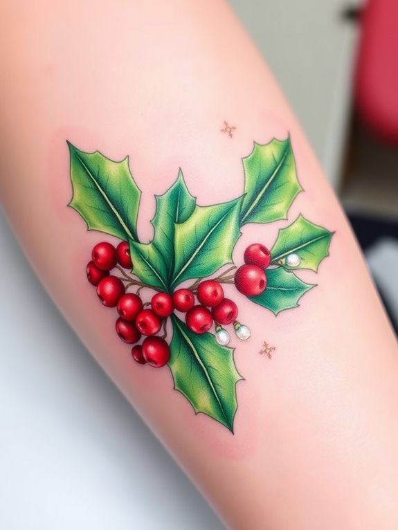 festive temporary holiday tattoos