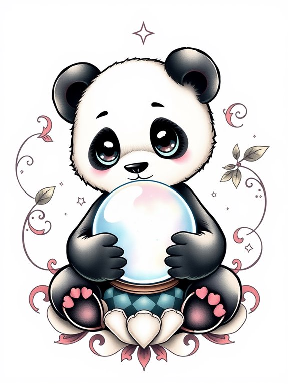 fortune telling panda with magic