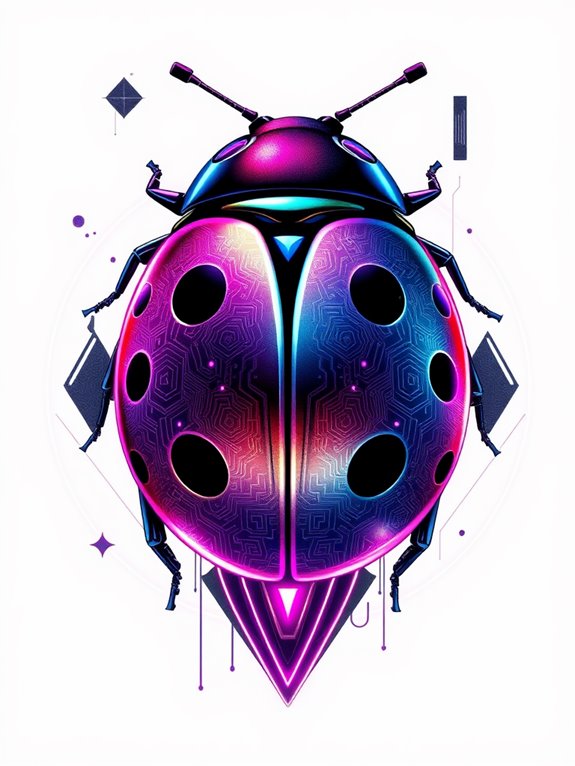 futuristic ladybug in city