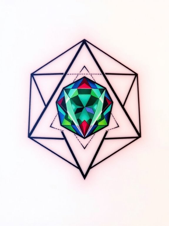 geometric birthstone tattoos trend