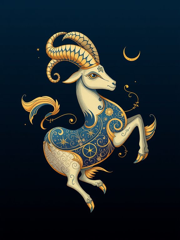 intricate capricorn zodiac art