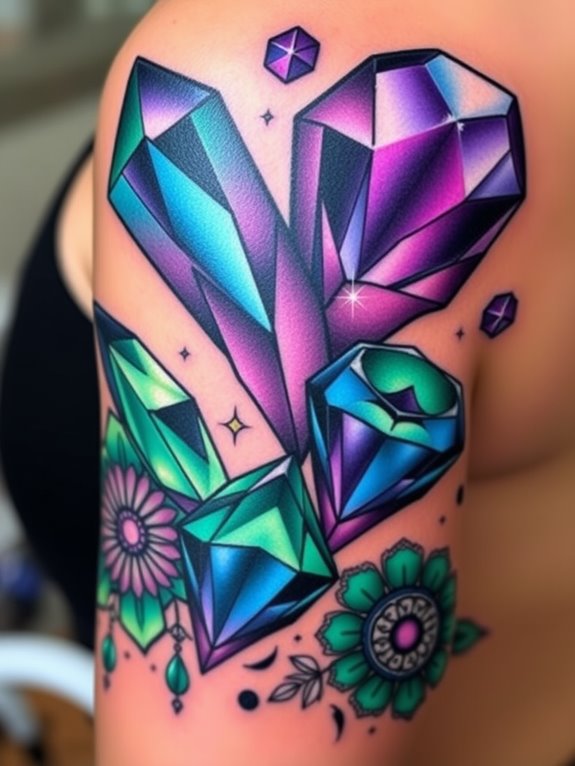 intricate crystal ink art