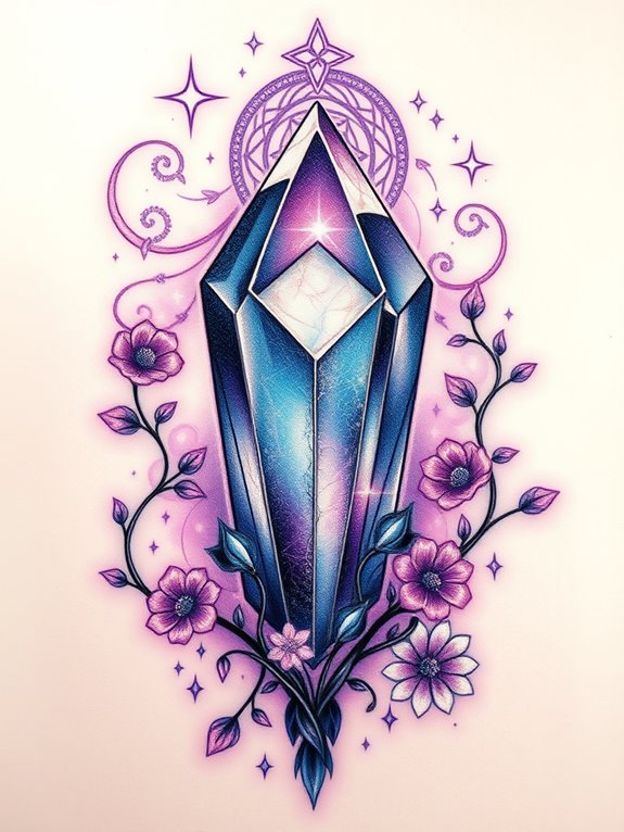 intricate crystal ink art