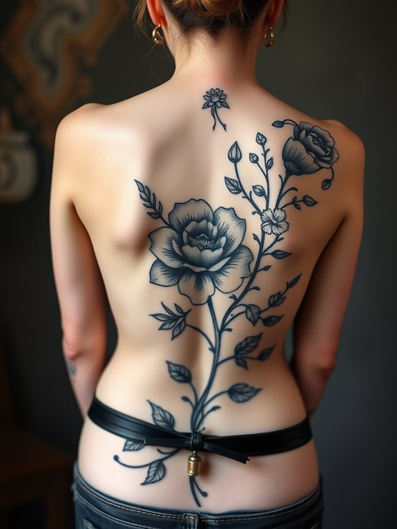 intricate floral steampunk design