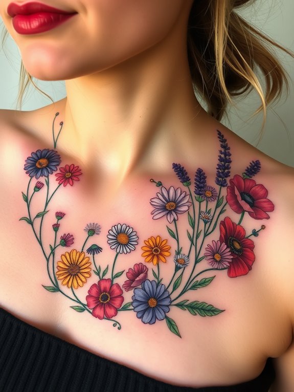 intricate floral tattoo design