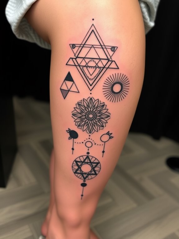 intricate geometric design ink