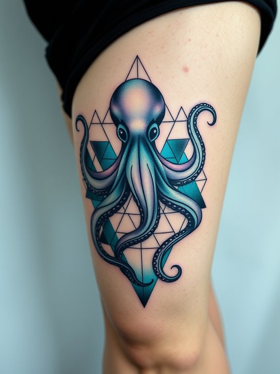 intricate octopus design tattoo