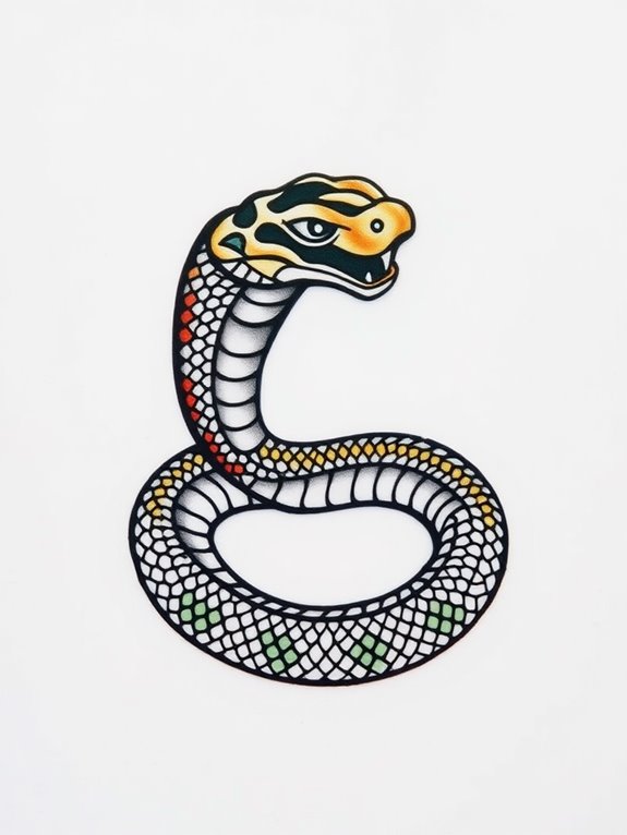 intricate snake tattoo design