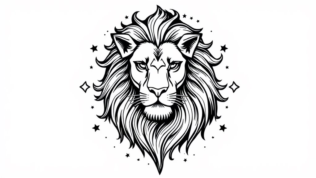 leo zodiac tattoo inspiration