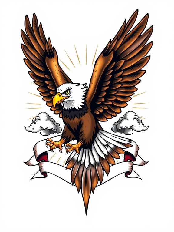 majestic eagle tattoo design